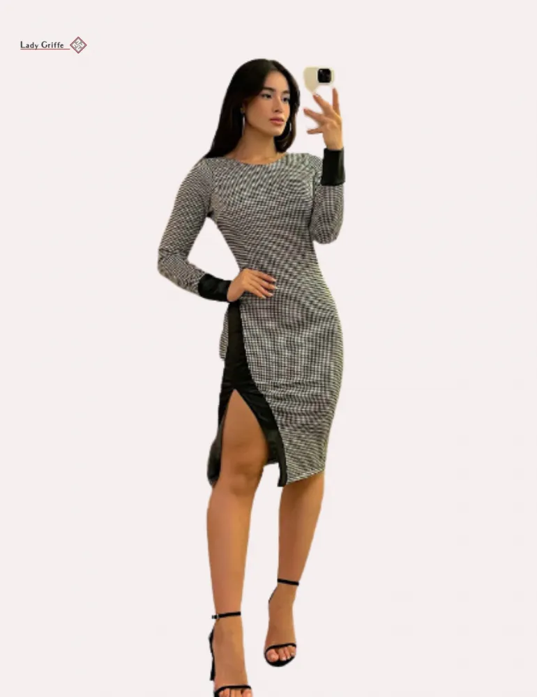 Vestido Viana Lady Griffe Xadrez